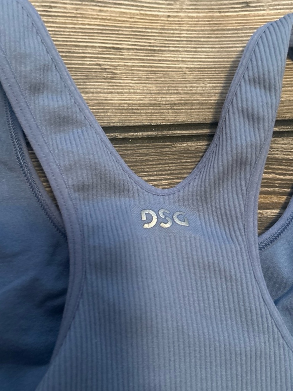 DSG Ribbed Racerback Tank Top - Light Blue - Picture 3 of 3